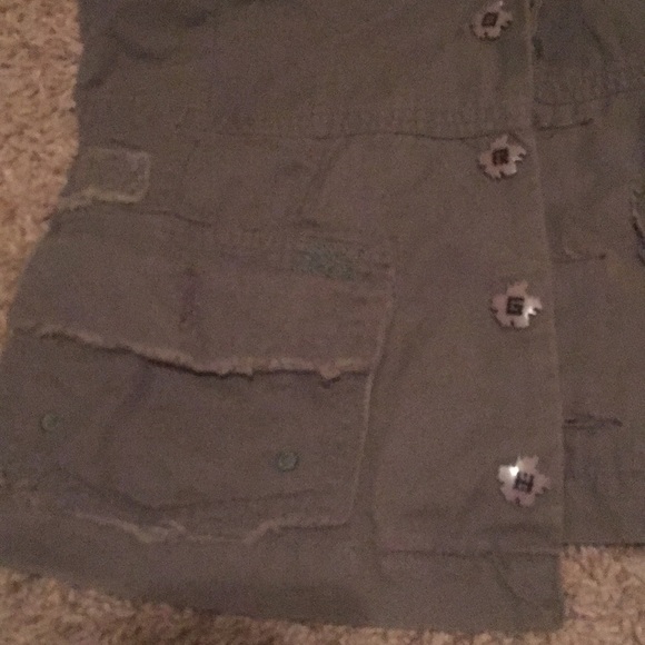 Chopin Roma blazer kaki green with fuchsia inside - Picture 5 of 8